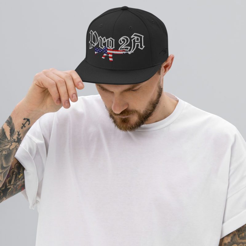 Pro 2A Light Text Snapback Hat - Image 3