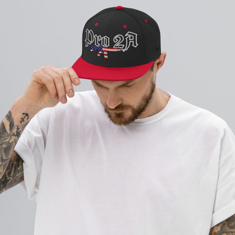 Pro 2A Light Text Snapback Hat