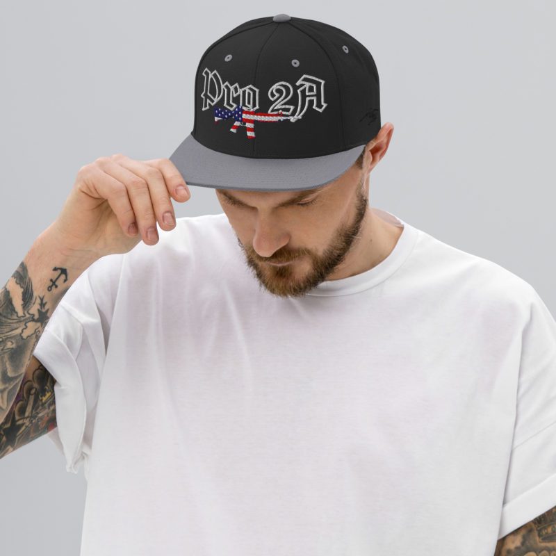 Pro 2A Light Text Snapback Hat - Image 6