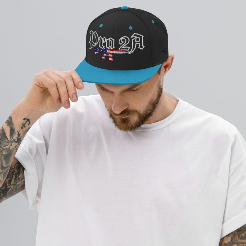 Pro 2A Light Text Snapback Hat - Image 5