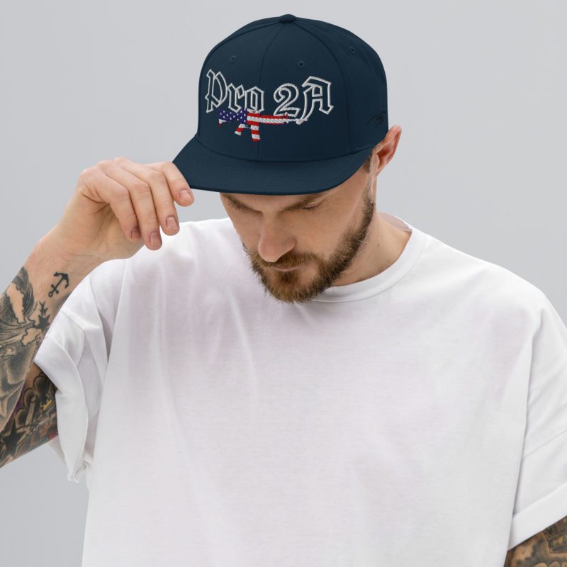 Pro 2A Light Text Snapback Hat - Image 2