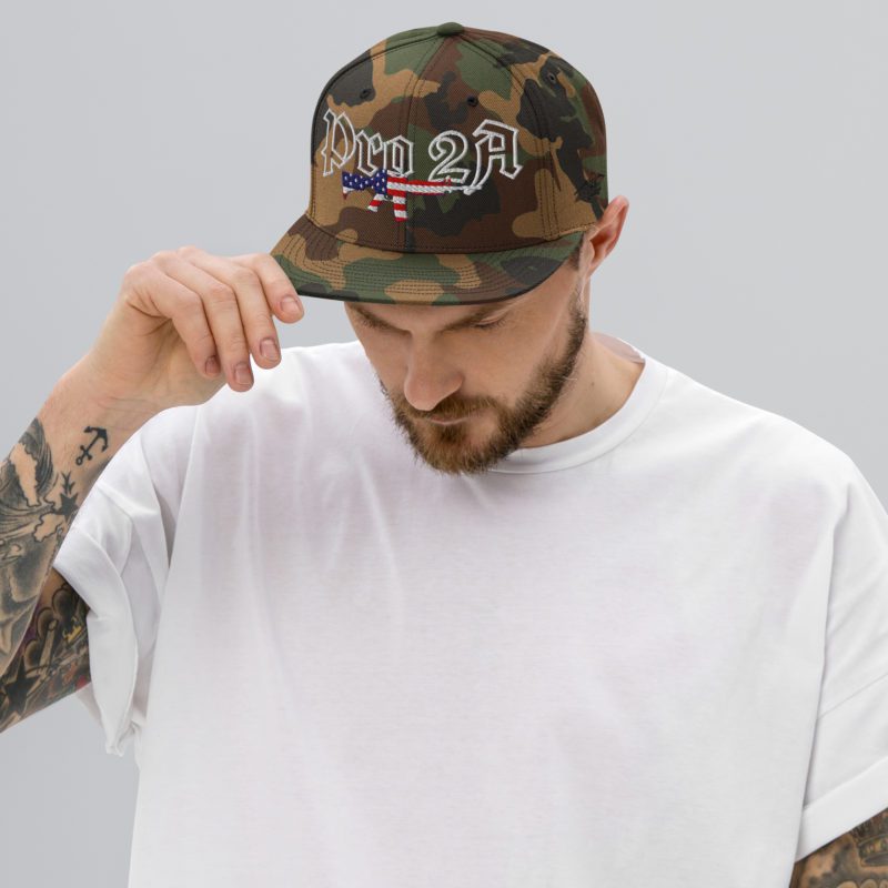 Pro 2A Light Text Snapback Hat - Image 12