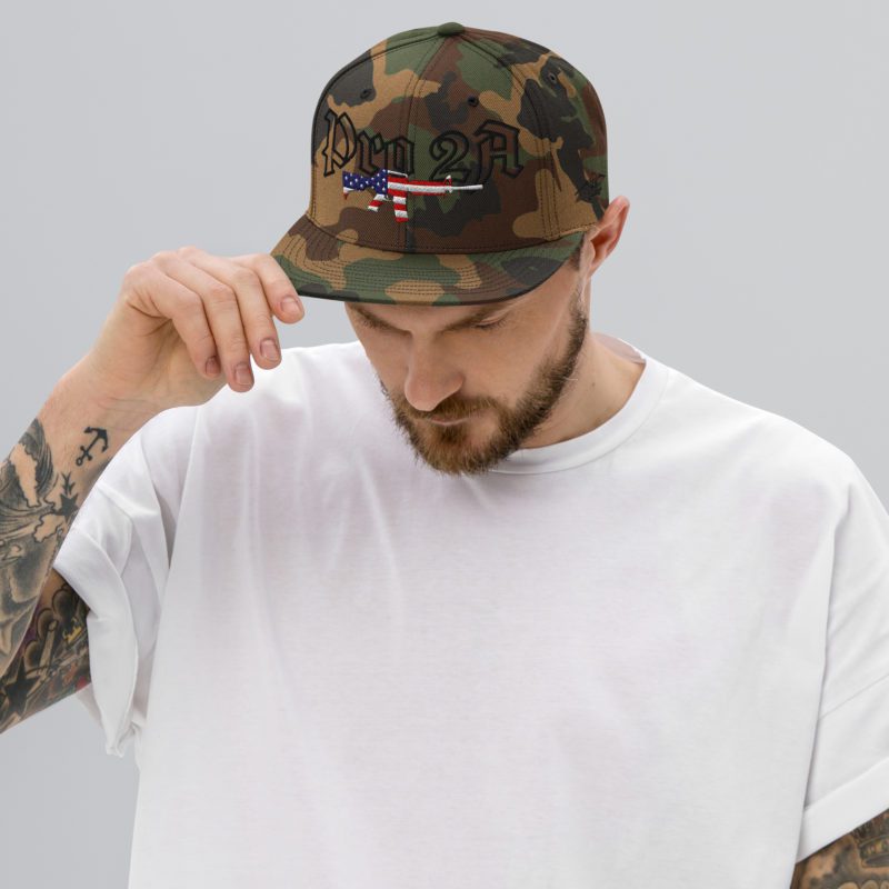 Pro 2A Dark Text Snapback Hat - Image 7