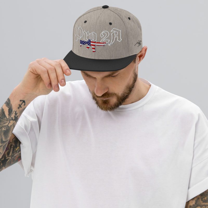 Pro 2A Light Text Snapback Hat - Image 15