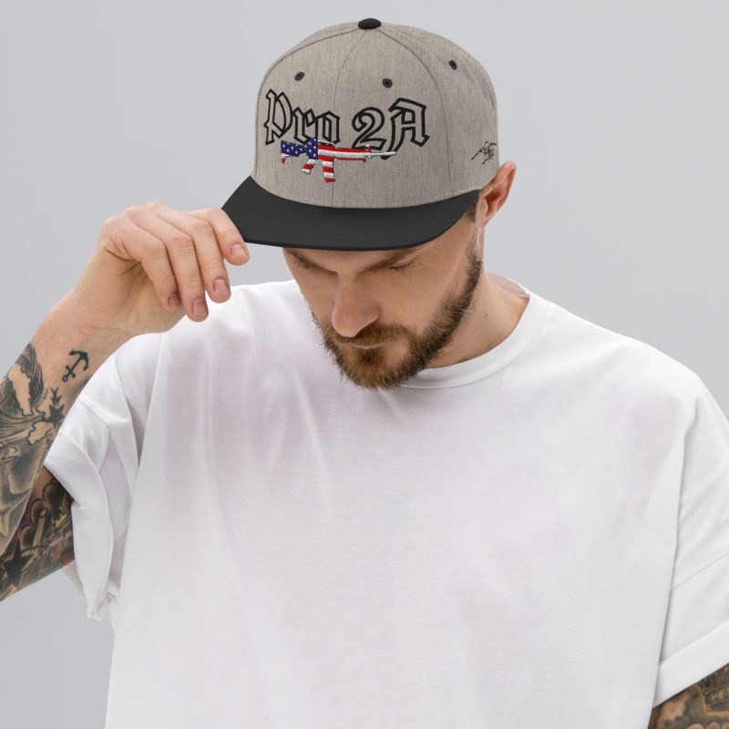 Pro 2A Dark Text Snapback Hat - Image 10