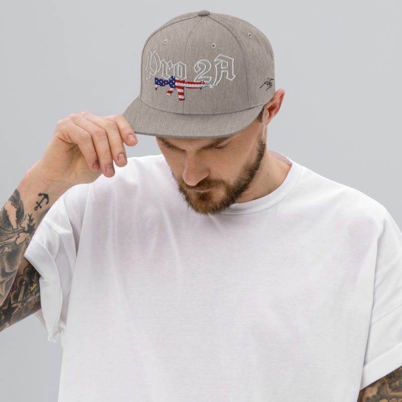 Pro 2A Light Text Snapback Hat - Image 18