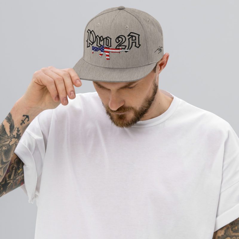 Pro 2A Dark Text Snapback Hat - Image 13