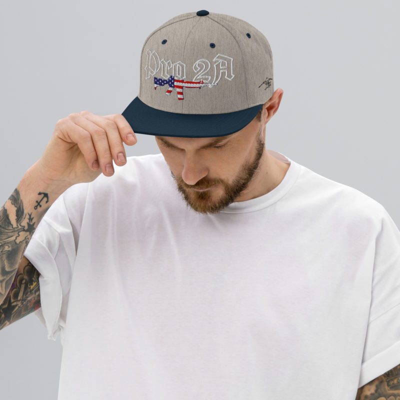 Pro 2A Light Text Snapback Hat - Image 16