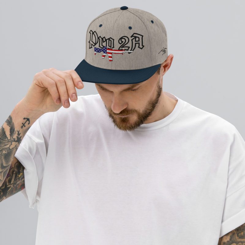 Pro 2A Dark Text Snapback Hat - Image 11