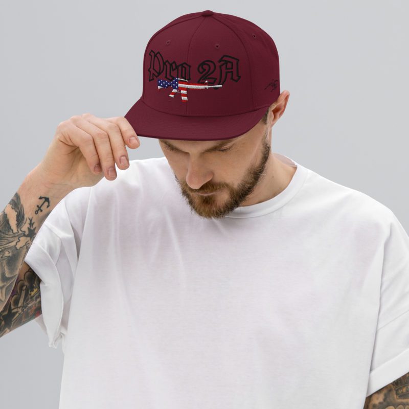 Pro 2A Dark Text Snapback Hat - Image 2