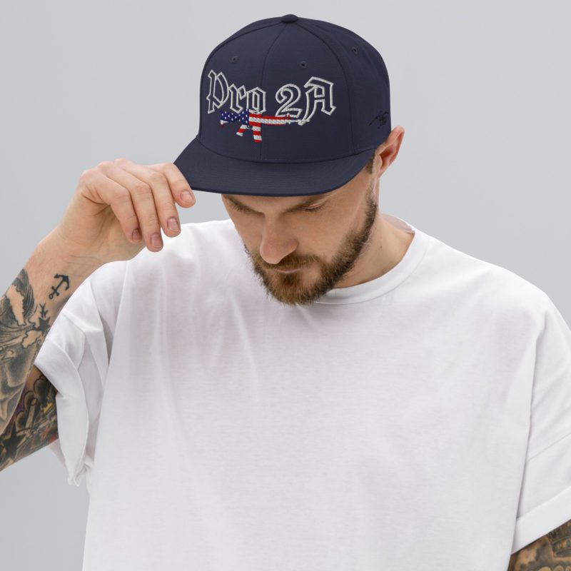 Pro 2A Light Text Snapback Hat - Image 9