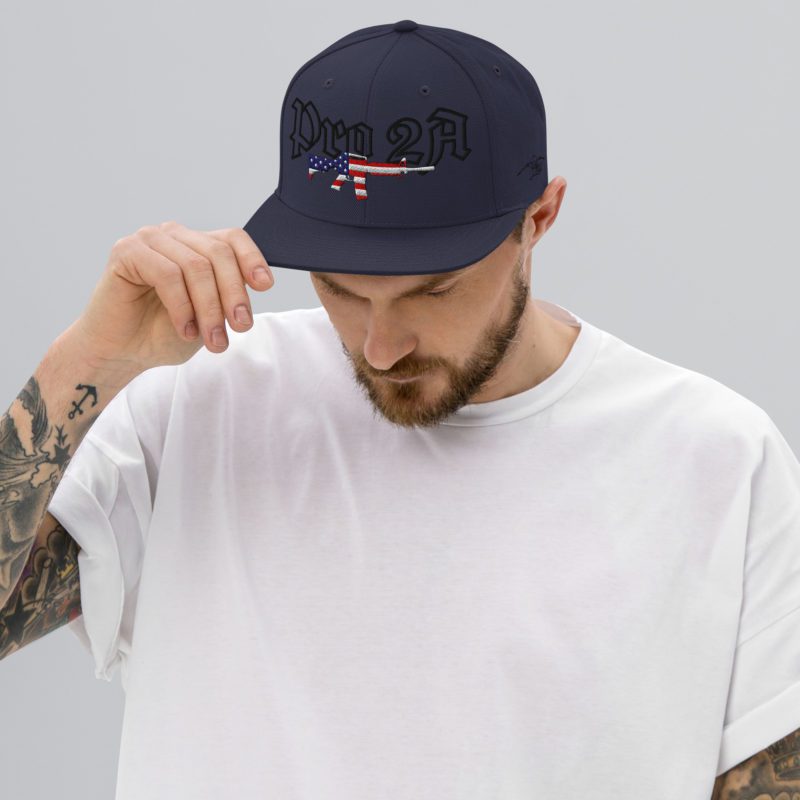 Pro 2A Dark Text Snapback Hat - Image 4