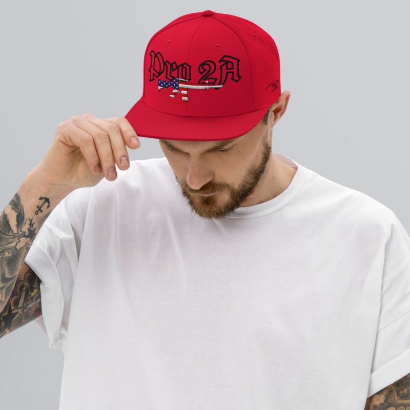 Pro 2A Dark Text Snapback Hat - Image 6