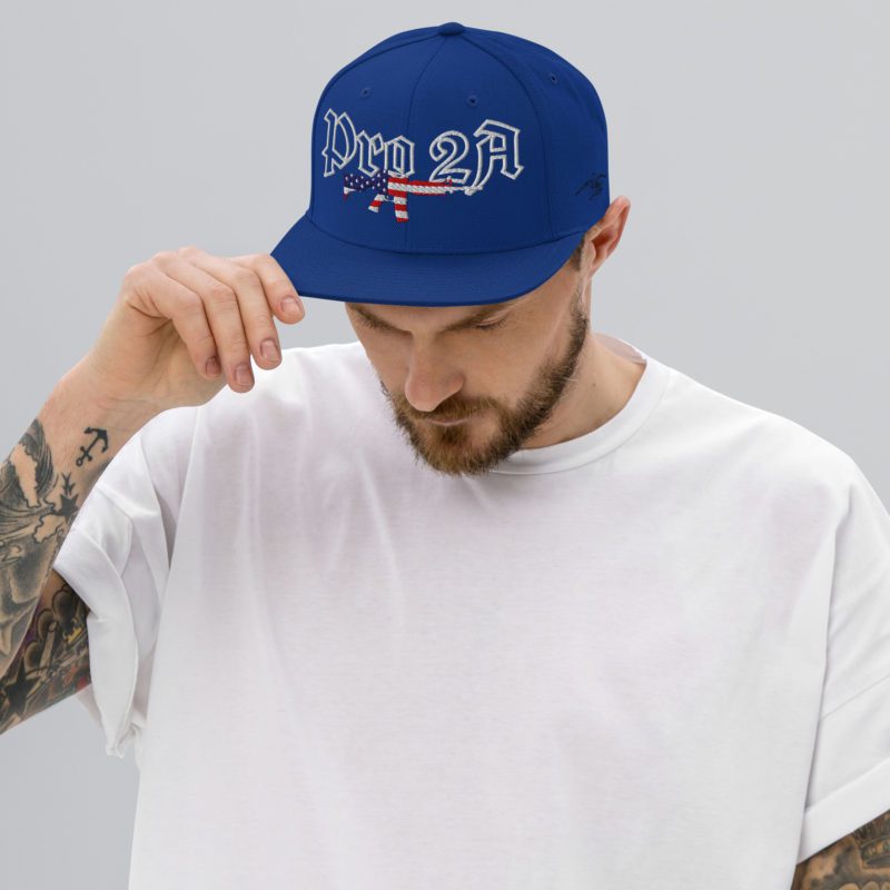 Pro 2A Light Text Snapback Hat - Image 8