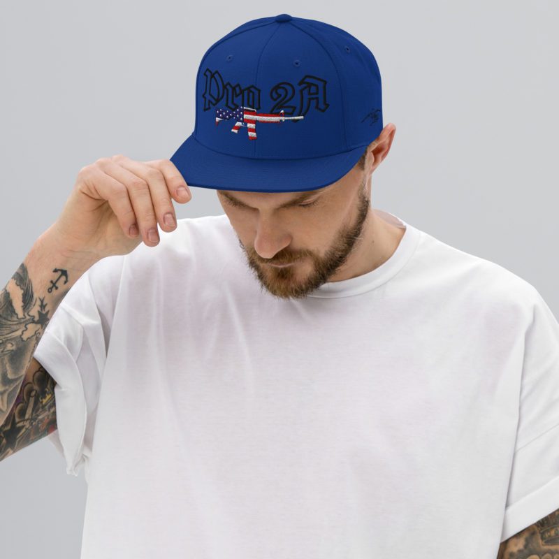 Pro 2A Dark Text Snapback Hat - Image 3