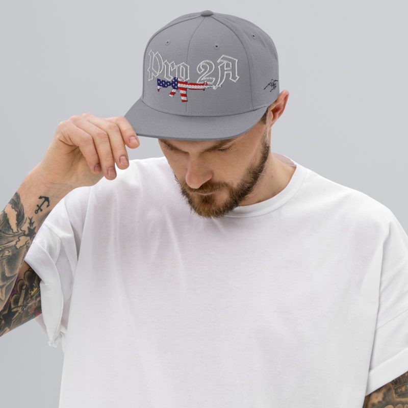 Pro 2A Light Text Snapback Hat - Image 14