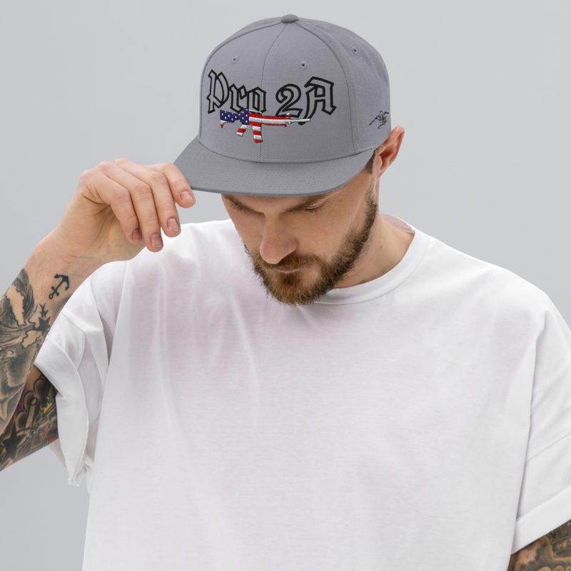 Pro 2A Dark Text Snapback Hat - Image 9