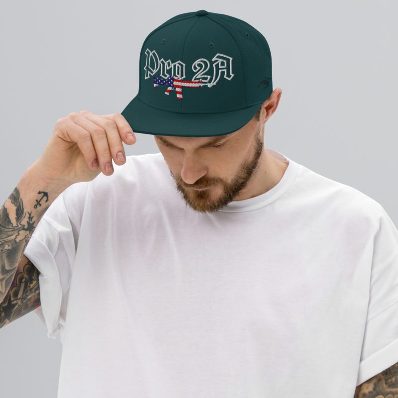 Pro 2A Light Text Snapback Hat - Image 10