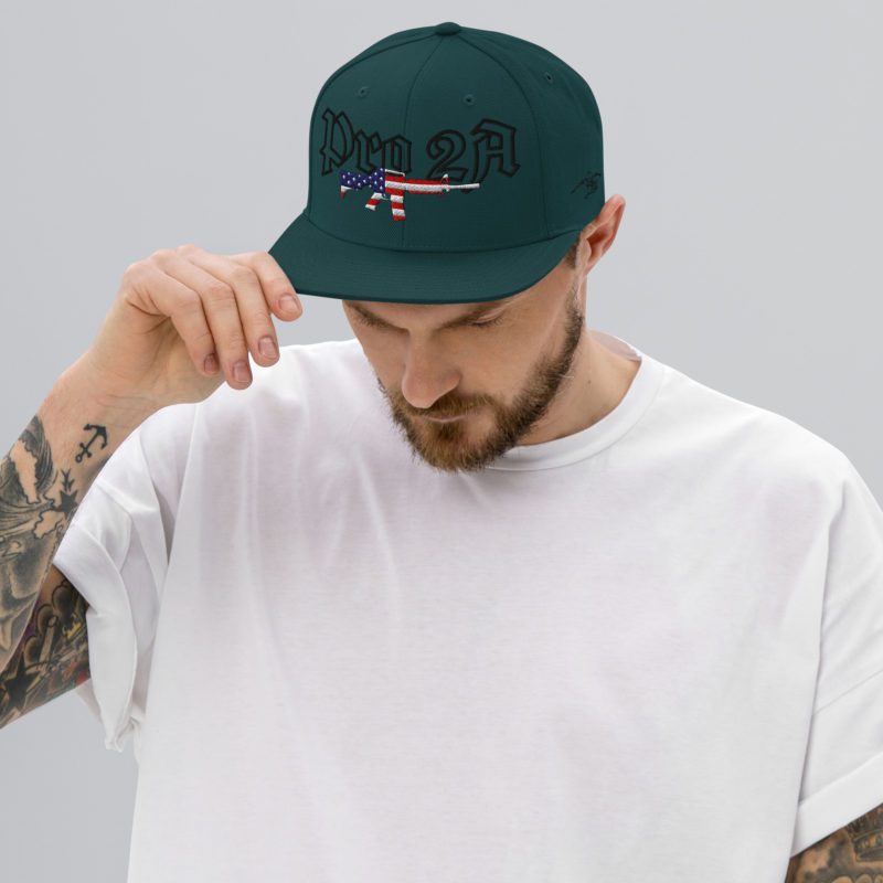 Pro 2A Dark Text Snapback Hat - Image 5
