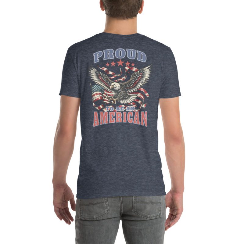 Proud To Be An American - Dark - Short-Sleeve Unisex T-Shirt - Image 5