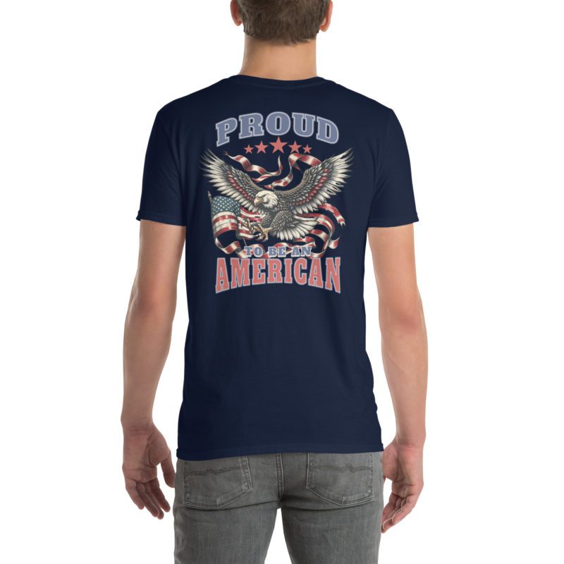 Proud To Be An American - Dark - Short-Sleeve Unisex T-Shirt - Image 2
