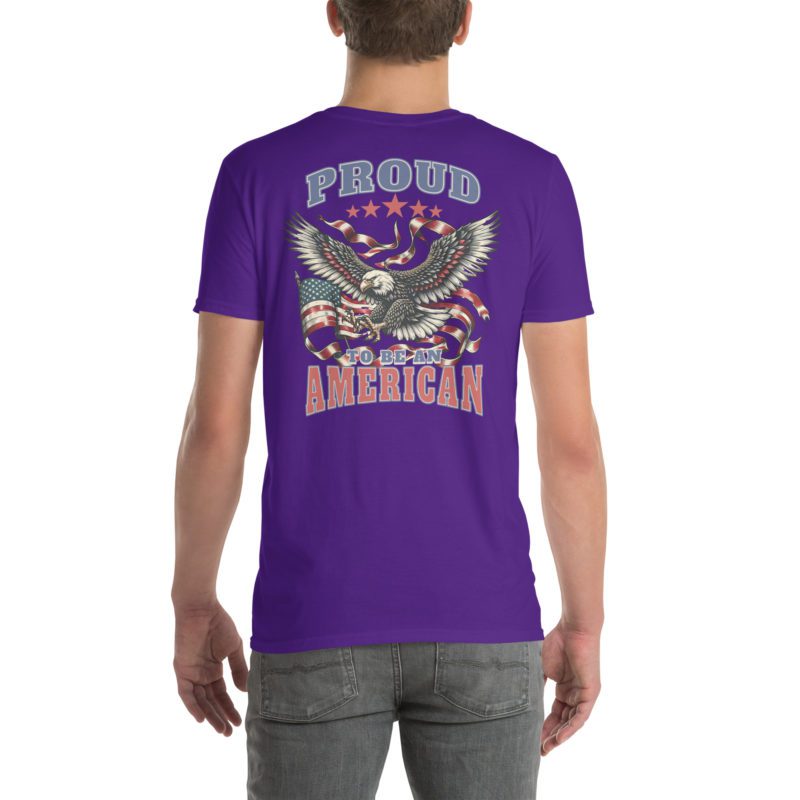 Proud To Be An American - Dark - Short-Sleeve Unisex T-Shirt - Image 3