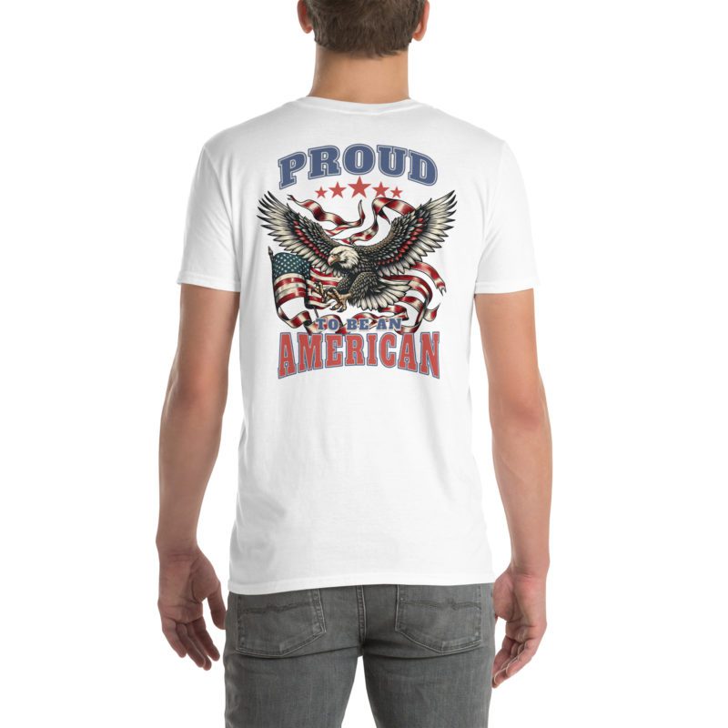 Proud To Be An American - Dark - Short-Sleeve Unisex T-Shirt - Image 11