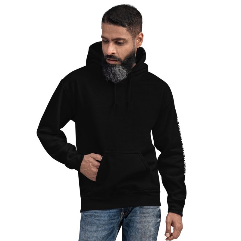 911 Never Forget with Always In Our Hearts on Left Sleeve - Unisex Hoodie - Image 2