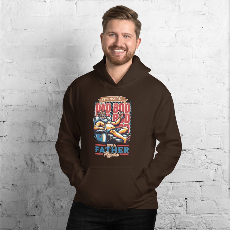 Dad Bod, It's a Figure Unisex Hoodie - Image 4