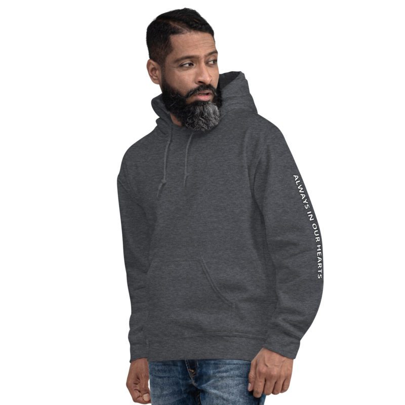 911 Never Forget with Always In Our Hearts on Left Sleeve - Unisex Hoodie - Image 23