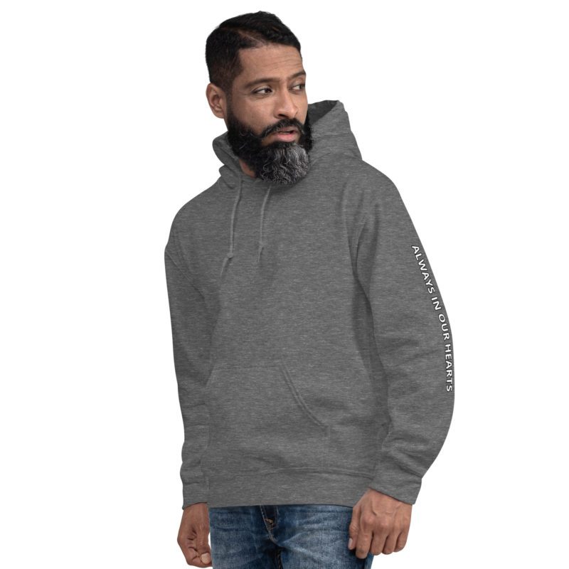 911 Never Forget with Always In Our Hearts on Left Sleeve - Unisex Hoodie - Image 43