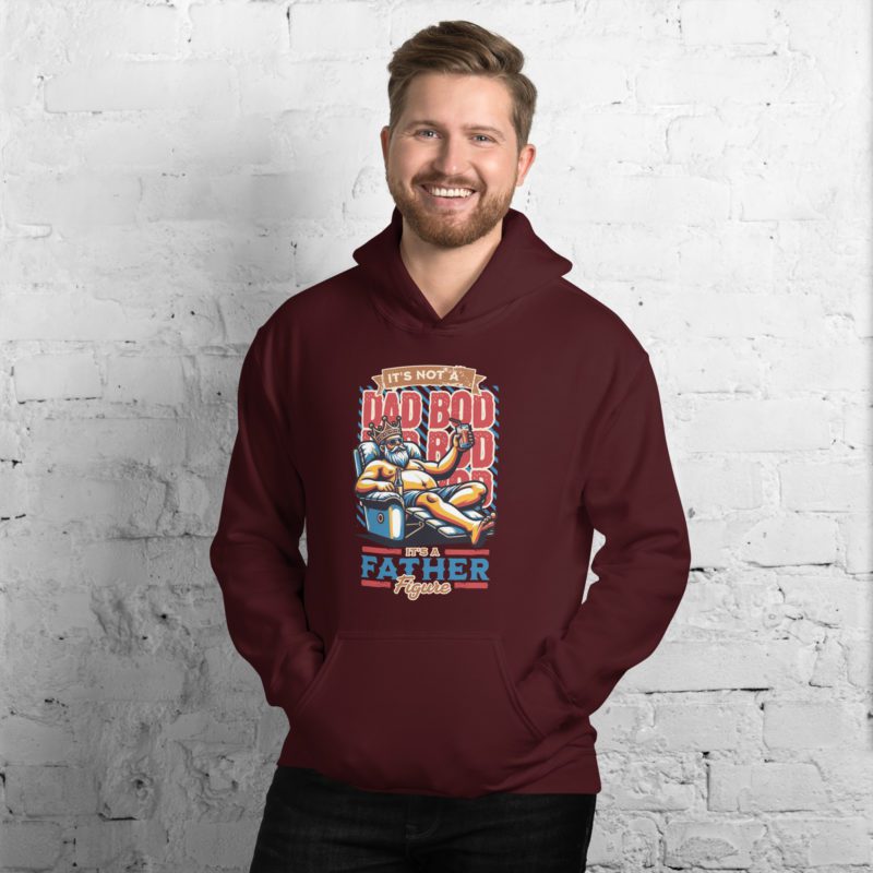 Dad Bod, It's a Figure Unisex Hoodie - Image 3