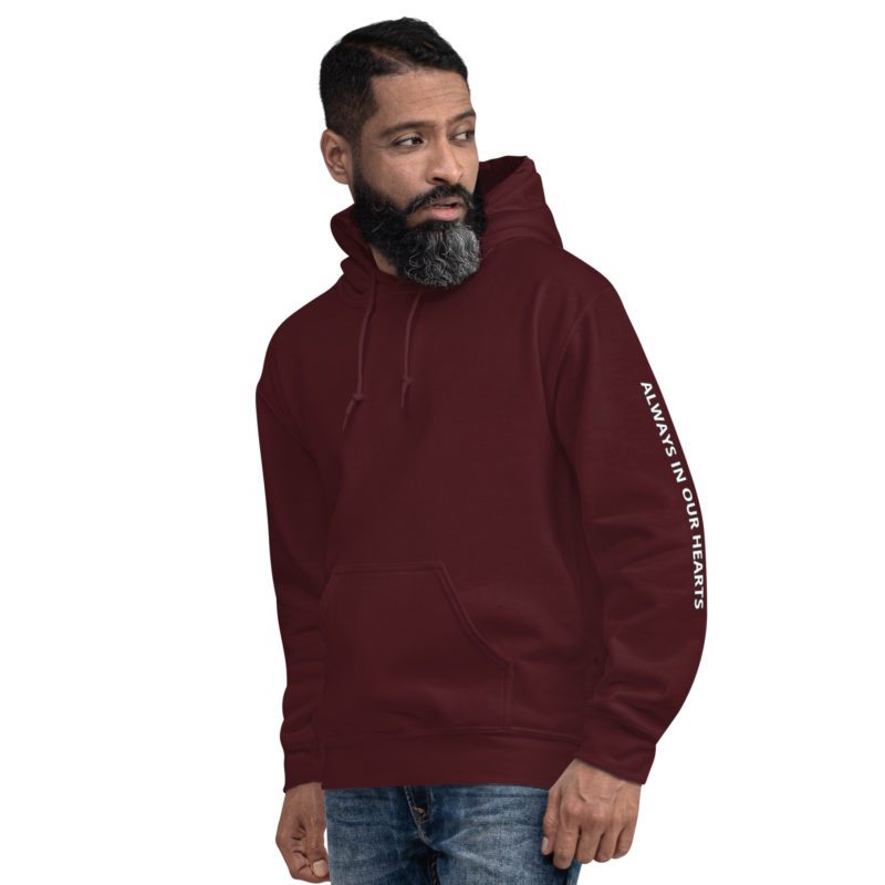 911 Never Forget with Always In Our Hearts on Left Sleeve - Unisex Hoodie - Image 11