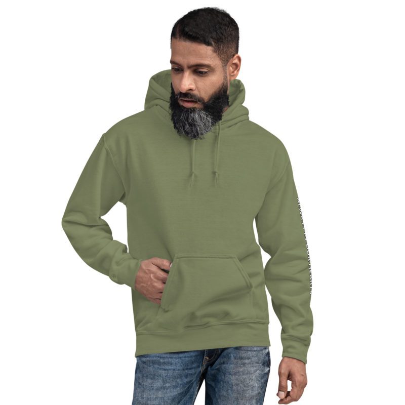 911 Never Forget with Always In Our Hearts on Left Sleeve - Unisex Hoodie - Image 46