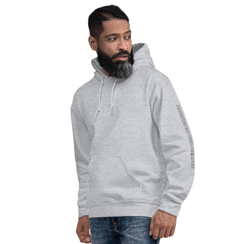 911 Never Forget with Always In Our Hearts on Left Sleeve - Unisex Hoodie - Image 51