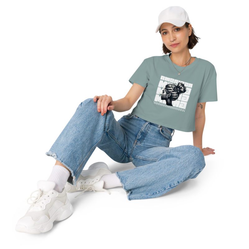 American Mama Bold - Women’s crop top - Image 2