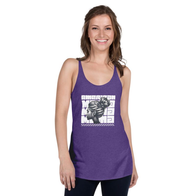 American Mama Bold - Women's Racerback Tank - Image 5