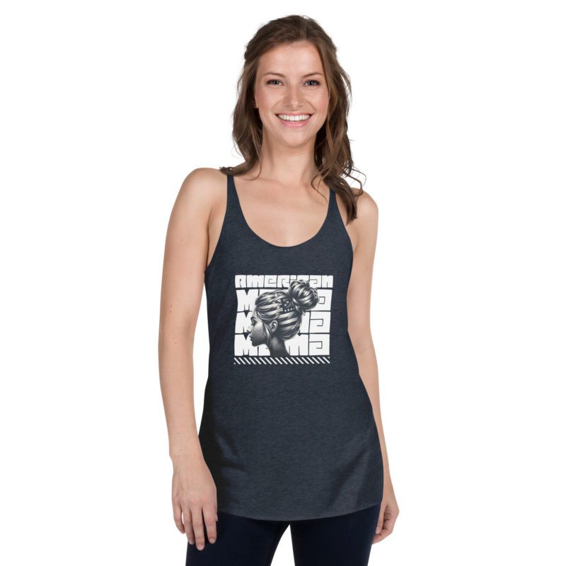 American Mama Bold - Women's Racerback Tank - Image 3