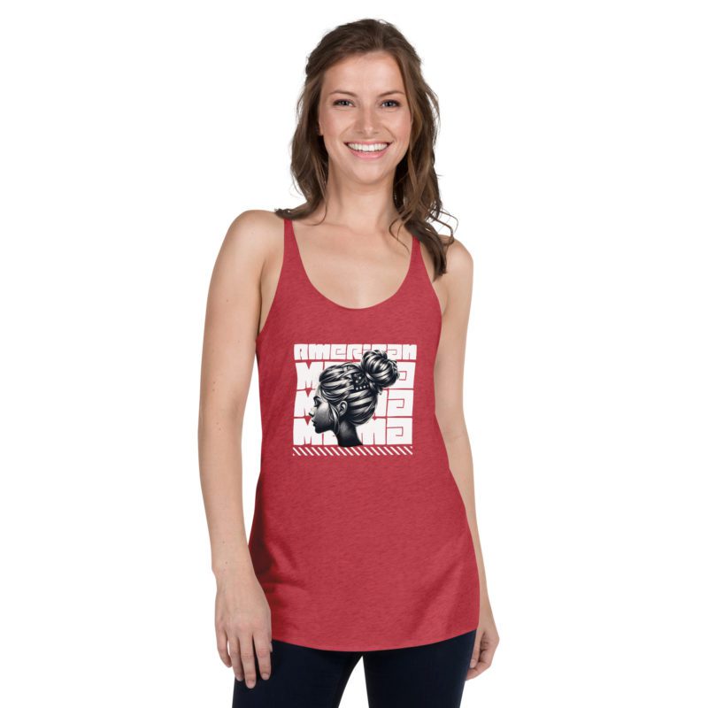 American Mama Bold - Women's Racerback Tank - Image 7