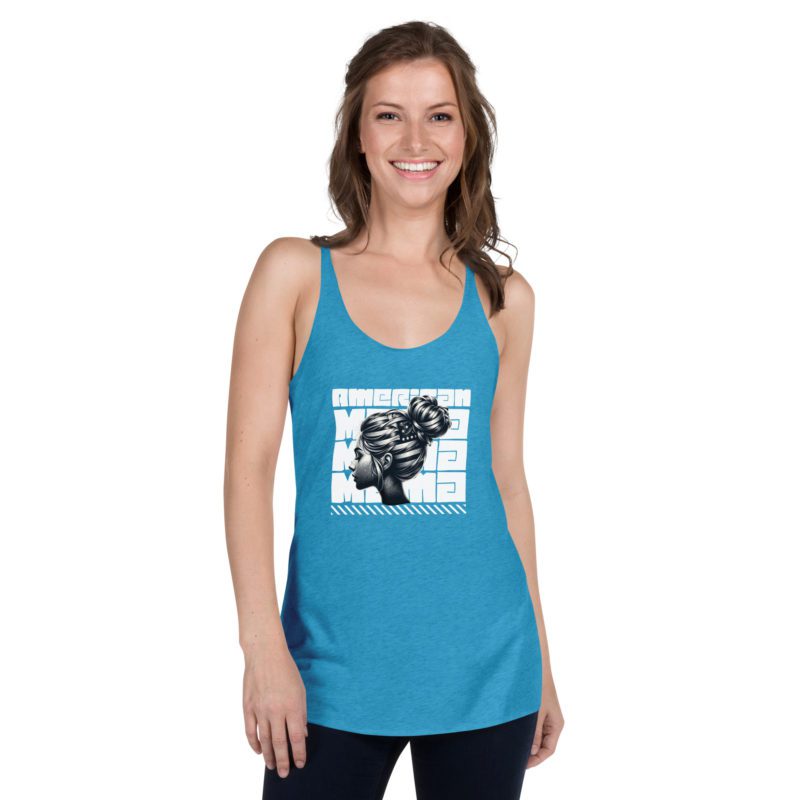 American Mama Bold - Women's Racerback Tank - Image 13