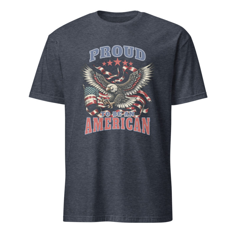 Proud to be an American - Dark - Front - Short-Sleeve Unisex T-Shirt - Image 5
