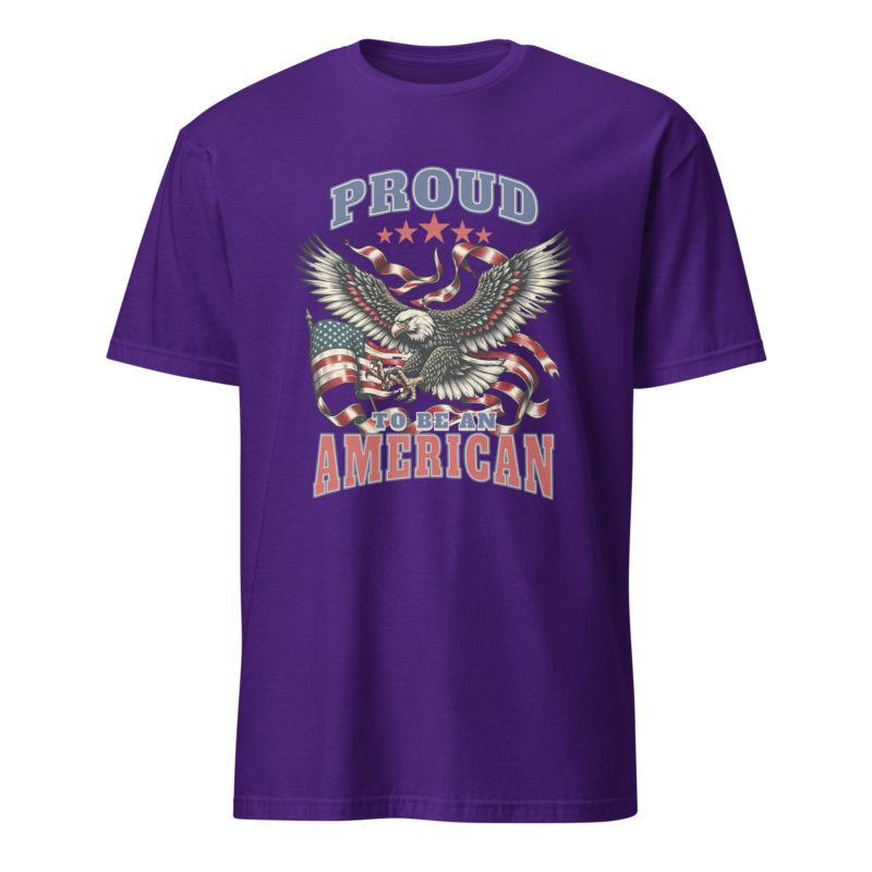 Proud to be an American - Dark - Front - Short-Sleeve Unisex T-Shirt - Image 3