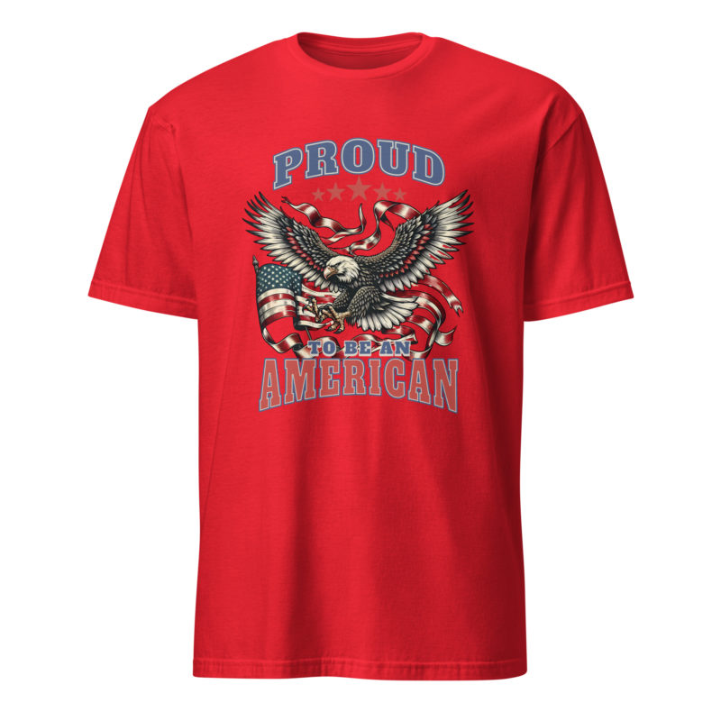 Proud to be an American - Dark - Front - Short-Sleeve Unisex T-Shirt - Image 6